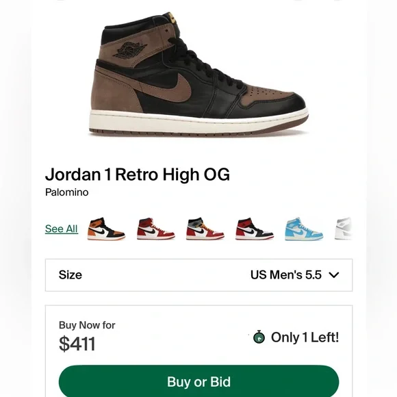 Jordan 1 Retro High OG- Palomino Size: 5.5M/7W - Picture 6 of 6